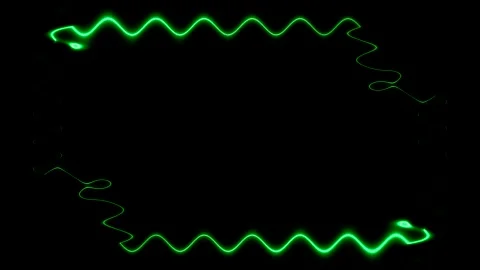 Green Light Frame on Black Background Stock Footage 284393149