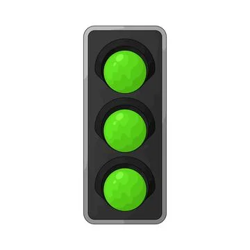 Green light illustration 스톡 일러스트