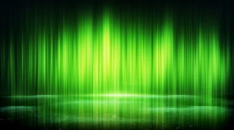 Green light lines and reflection loop background 4k (4096x2304) Stock Footage 58601697