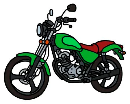 Green light motorcycle Stock Illustration