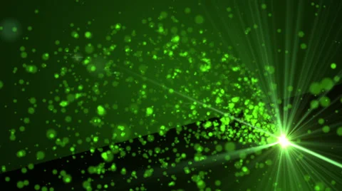 Green light Particle dance Stock Footage 39388805