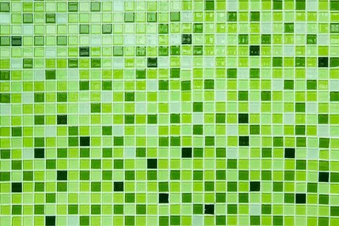 Green light pattern ceramic tiles wall for background and used interior desig 写真素材