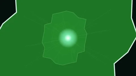 Green light pattern with geometric shapes and bright center Stock Footage 336995751