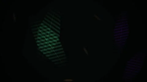Green Light Patterns on Dark Background. Stock Footage 340033269