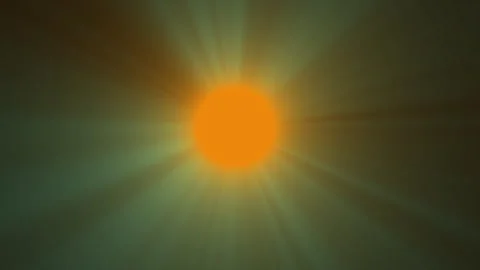 Green light rays and an orange circle in the center 스톡 동영상 313109911
