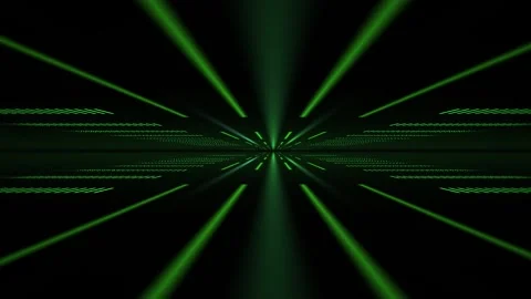 Green light rays on black background with white space. Stock Footage 335528936