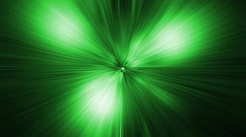 Green light rays in space background illustration Stock Illustration