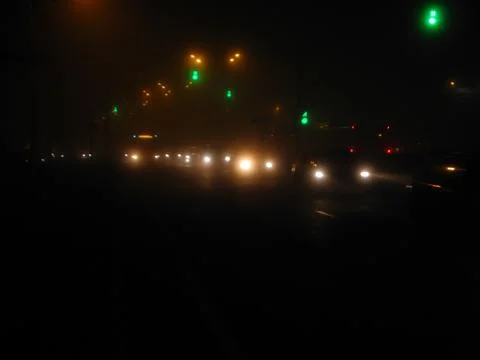 Green light on the road Stock Photos