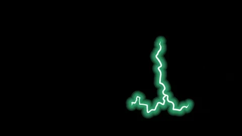 Green light shape effect of electric power. Stock Footage 128625674