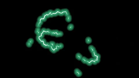 Green light shape effect of electric power. Stock Footage 128625697