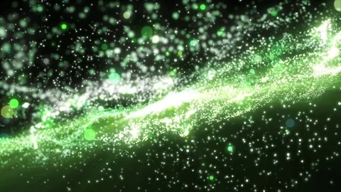 Green light shine particles bokeh, holiday concept. Christmas animated gold b 스톡 동영상 82473922
