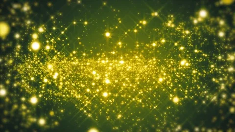 Green light shine particles bokeh, holiday concept. Christmas animated gold b 動画素材 82503401