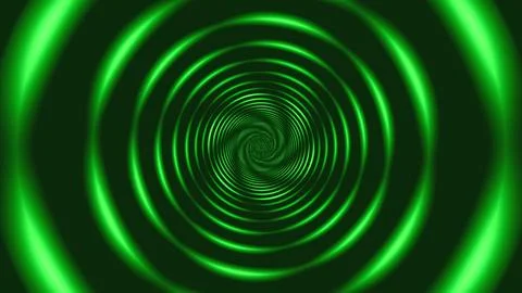 Green light spiral pattern creates a captivating visual effect Illustrazione stock