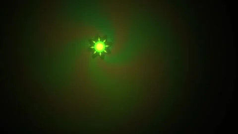 Green light starburst effect on black. Stock Footage 337514892