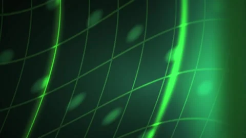 Green light streaks on a grid background. Stock Footage 335962012