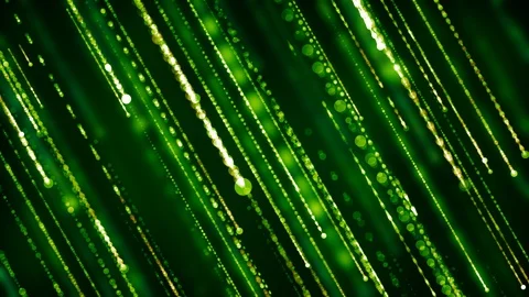 Green Light Streaks Particles Stock Footage 97402069