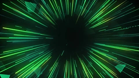 Green light trail explosion effect in motion Stock Footage 336590729