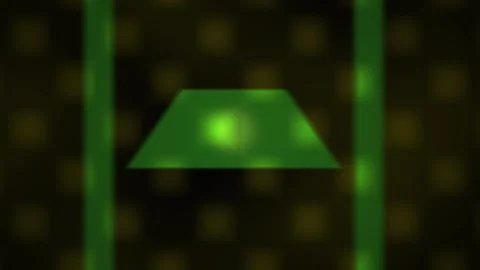 Green light triangle shape with blurry background. Stock Footage 336702249