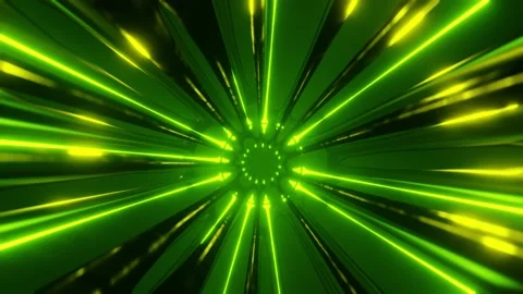 Green Light Tunnel 스톡 동영상 194030464