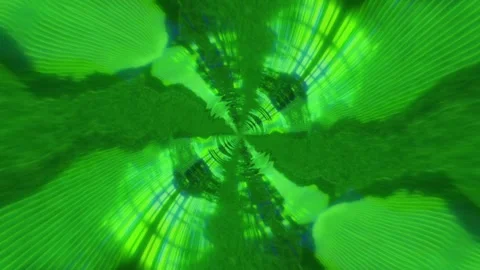 Green Light Tunnel VJ Loop Stockbeeldmateriaal 329974917
