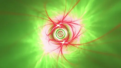 Green Light Tunnel VJ Loop Stock Footage 329983541