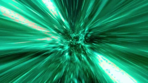 Green Light Tunnel Warp Space Animation Stock Footage 310868341