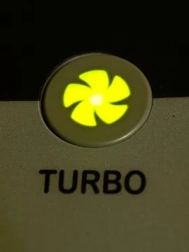 Green light turbo button as background Stock Photos