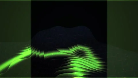 Green light wave on black background. Stock Footage 334885749