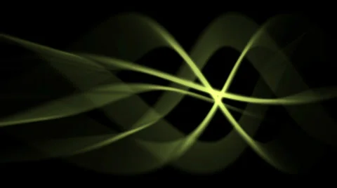 Green light waves in dynamic motion - seamless loop (FULL HD) Video stock 37122418