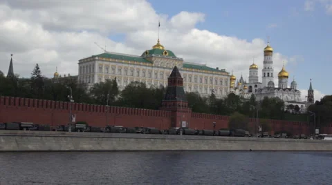 Green light for white bus Stock Footage 5345323