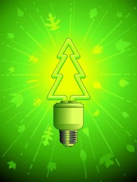 Green lightbulb Illustrazione stock