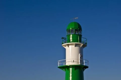 Green lighthouse Stock Photos