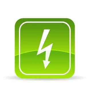 Green lightning bolt icon Stock Illustration