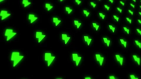 Green Lightning Energy Save Bio Animated Pattern Background Stock Footage 308539144