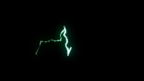 Green Lightning heart pulse seamless loop animation background new quality Stock Footage 91542675