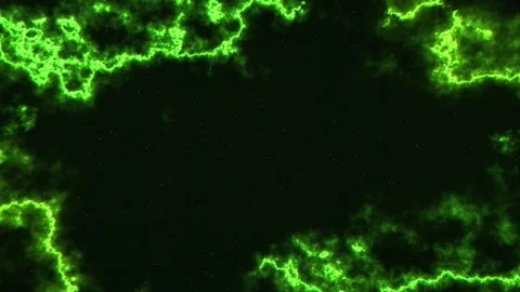 Green lightning in space. cyberspace. background animation Stock Footage 277486697