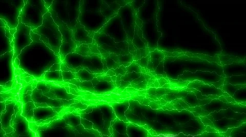 Green Lightning Storm Stock Footage 64265