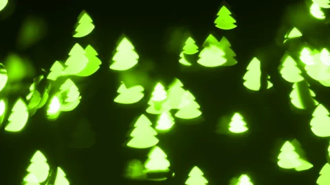Green lights Christmas tree shape overlays on black background Stock Footage 163205721