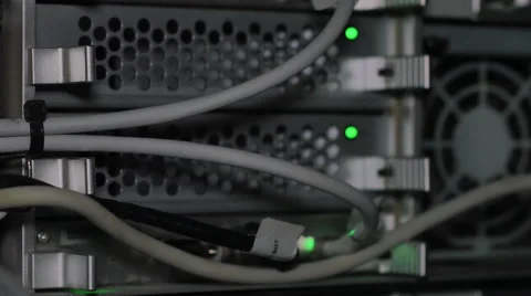 Green lights near computer fan, 4K Stock Footage 47451780