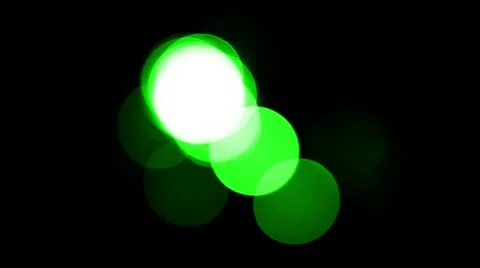 Green Lights at Night Stock Footage 12056706