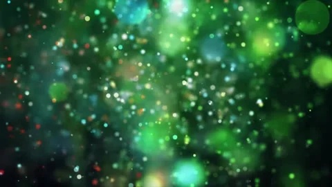 Green Lights Particles Background Loop Stock Footage 202131118