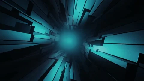 Green Lights Tunnel Animation Loop  Stock-Footage 237793935