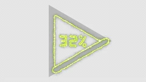 Green Lightsaber Kryptonite Energy Loading Video Effect Triangle with Percen Stock Footage 308000424