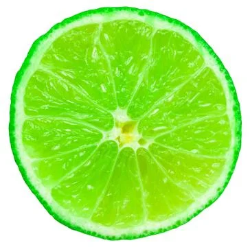 Green Lime Fruit Slice Stock Photos