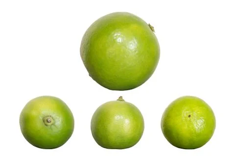 Green lime isolated on white background Foto stock