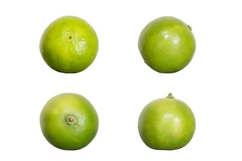 Green lime isolated on white background Foto stock