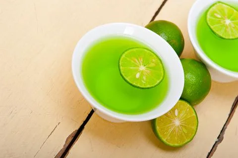 Green lime lemonade Stock Photos