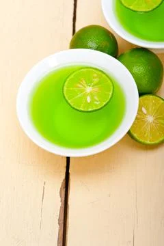 Green lime lemonade Stock Photos