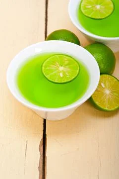 Green lime lemonade Stock Photos