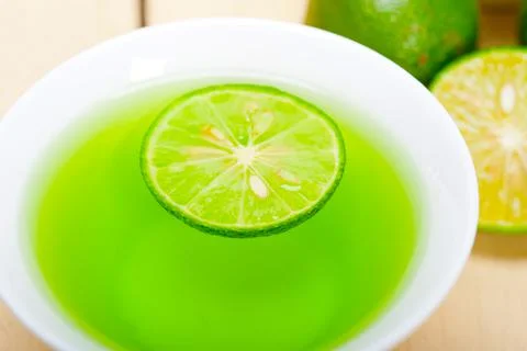 Green lime lemonade Stock Photos